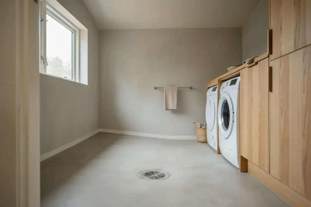 renovering av tv ttstuga med ny golvbrunn i kers styckebruk